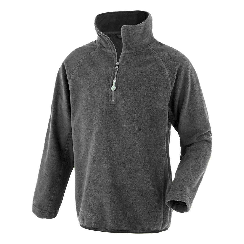 R905B Result Recycled PET Youth Qtr.Zip Fleece Top (Grey, 10-12)