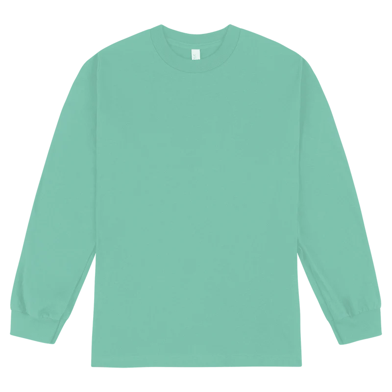 1304 American Apparel Heavyweight Cotton Unisex Long Sleeve T-Shirt (Celadon, 2X)