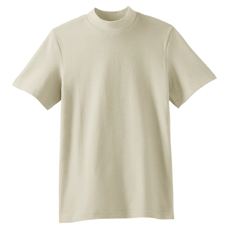 1PQ American Apparel Unisex Pique Mockneck  (Bone, 2X)