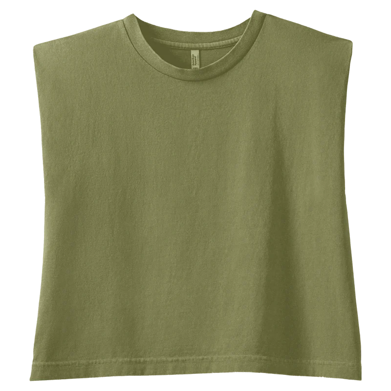 307GD American Apparel Women's Muscle T-shirt (Faded Army, 2X)