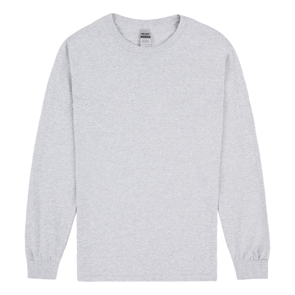 5400 Gildan Heavy Cotton Adult Long Sleeve T-Shirt (Sport Grey, 2X)