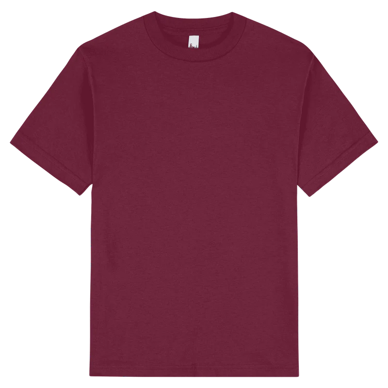 1301 American Apparel Heavyweight Cotton Unisex T-Shirt (Burgundy, S)
