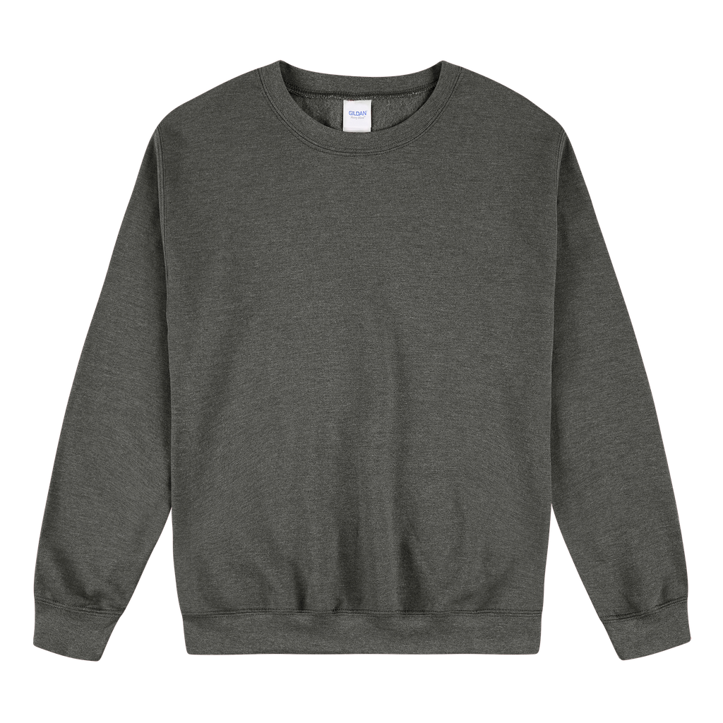 18000 Gildan Heavy Blend Adult Crewneck Sweatshirt (Dark Heather, 5XL)