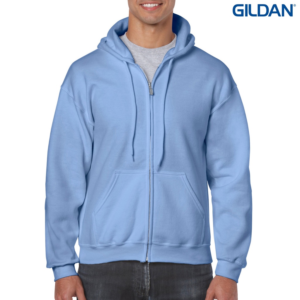 18600 Gildan Heavy Blend Adult Full Zip Hooded Sweatshirt (Carolina Blue, 5XL)