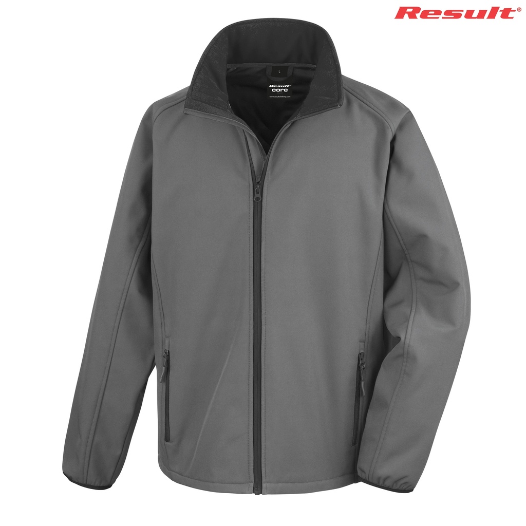 R231M Result Adult Printable Softshell Jacket- Clearance  (Grey, S)