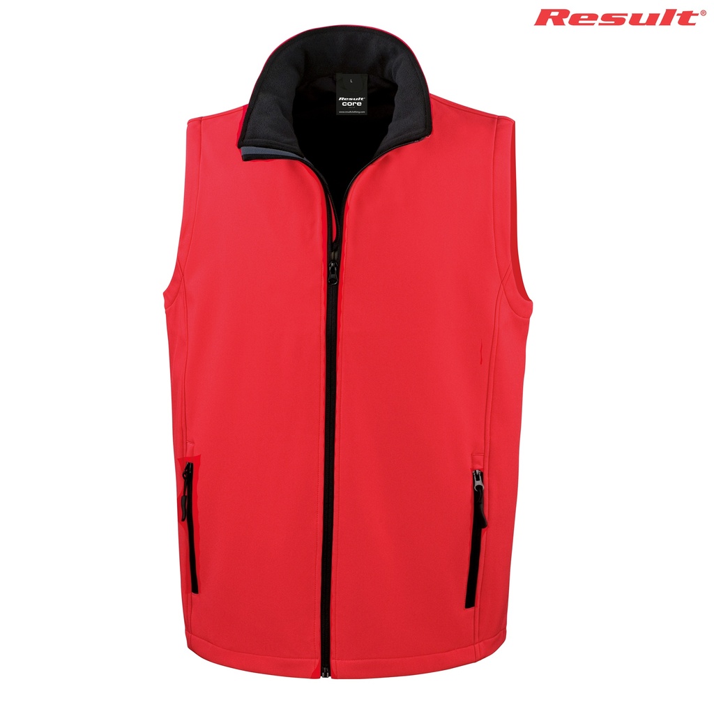 R232M Result Adult Printable Softshell Vest (Red, 5XL)