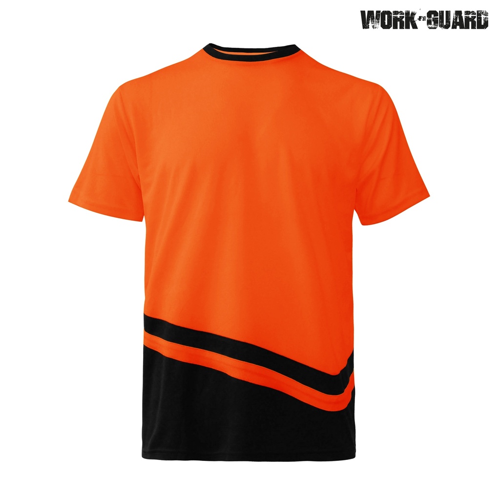 R464X Work-Guard Peak Performance T-Shirt (Safety Orange/Black, 5XL)