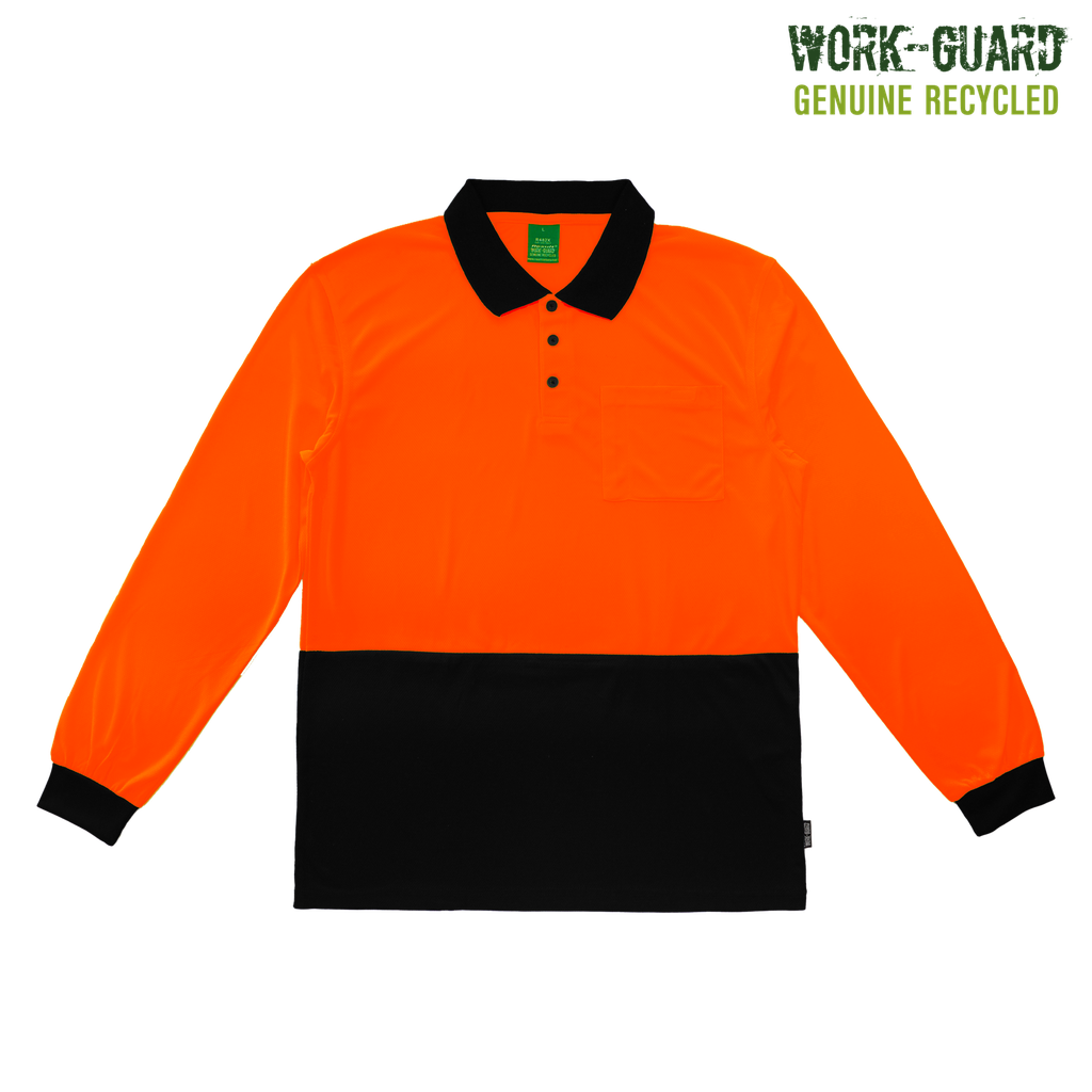 R482X Work-Guard Recycled Hi Vis Longsleeve Polo