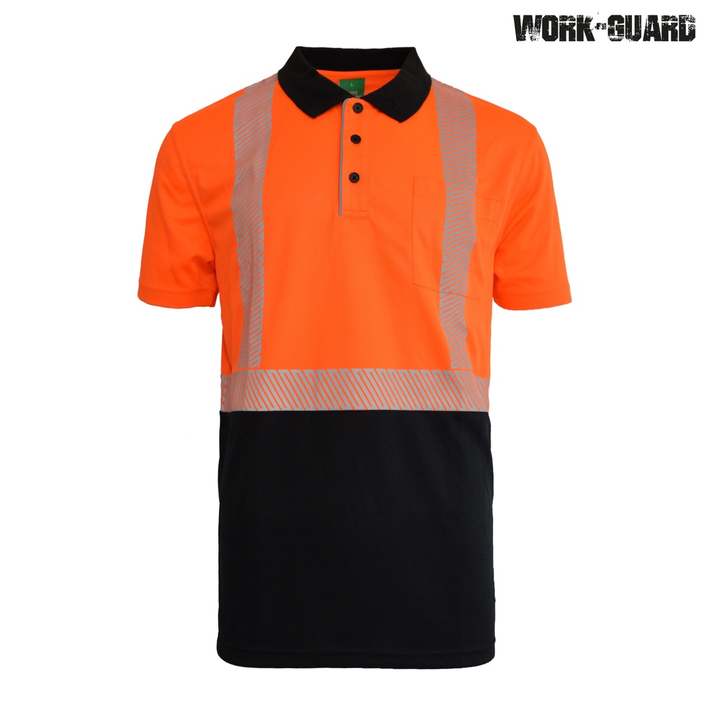 R485X Work-Guard Recycled Hi Vis Short Sleeve Day/Night Polo