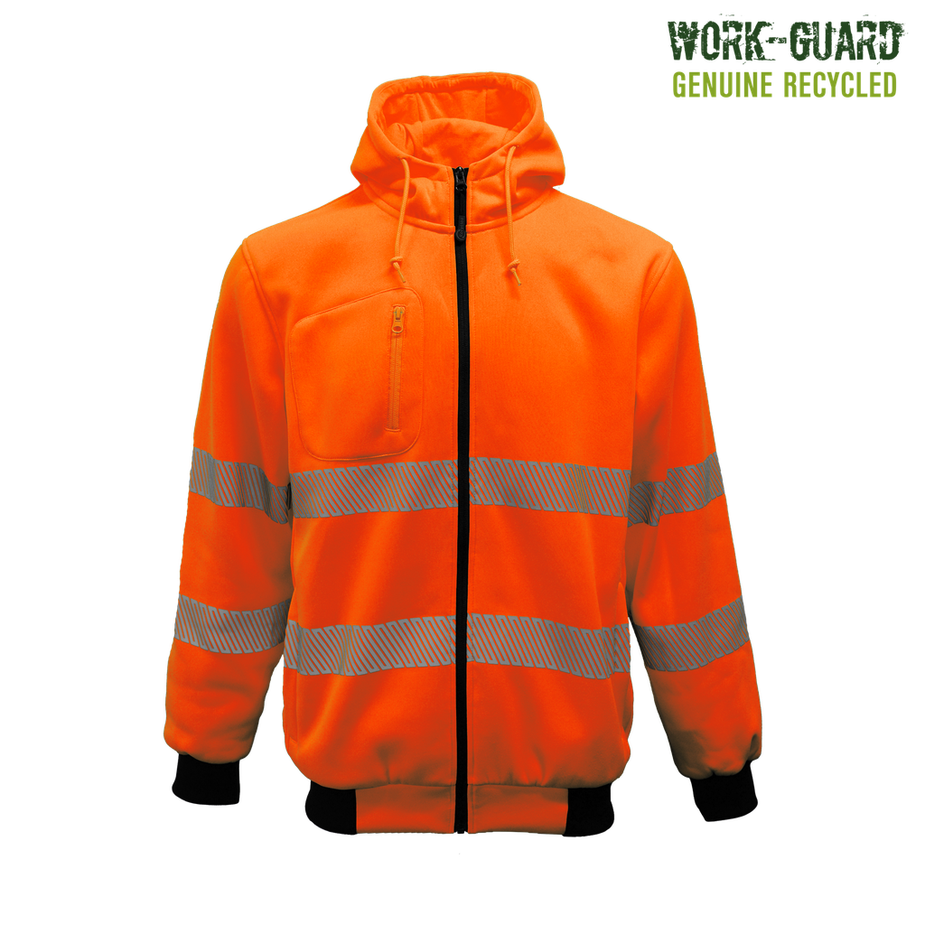 R503X Work-Guard Recycled Hi Vis Day/Night Zipped Hoodie
