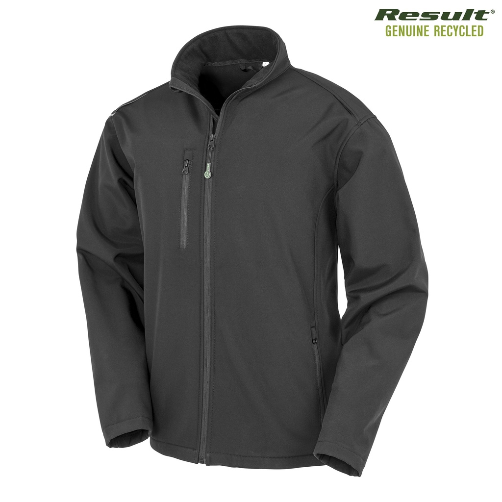 R900M Result Adult Printable Recycled 3-Layer Softshell Jacket (Black, 5XL)