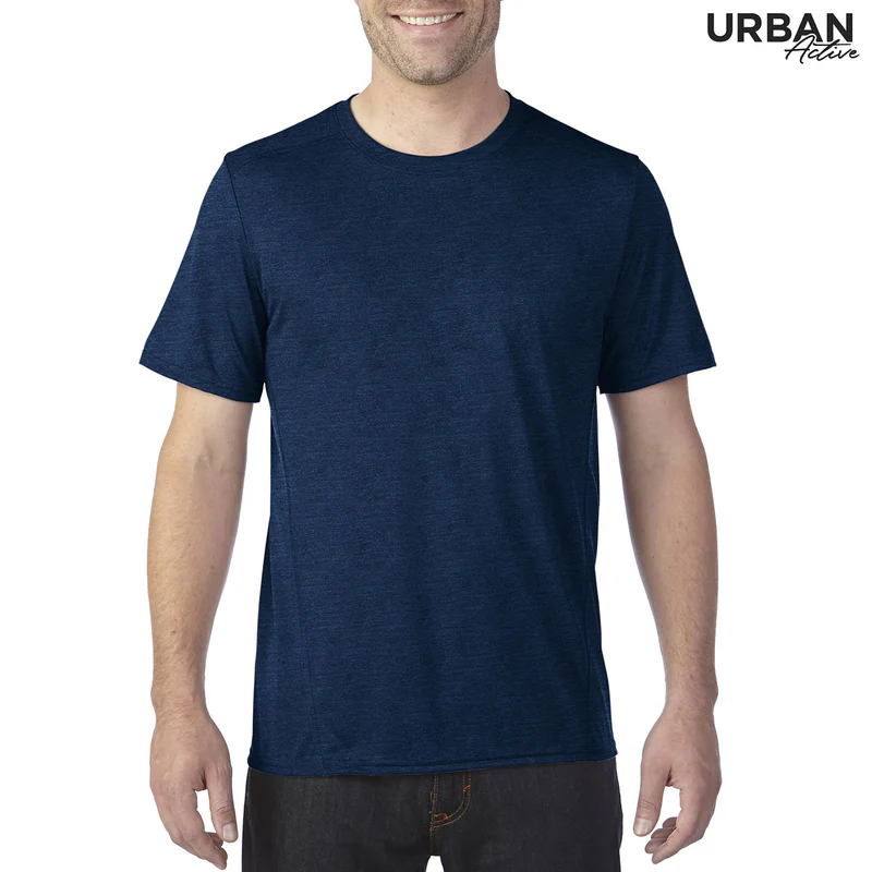 UAPT160 Urban Active Performance Adult Tech Tee (Marbled Navy, 5XL)