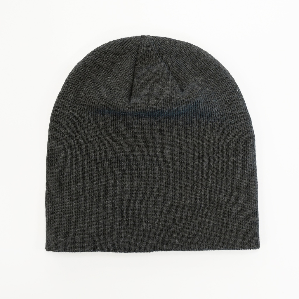 5002 Headwear24 Skull Beanie (Charcoal Melange)