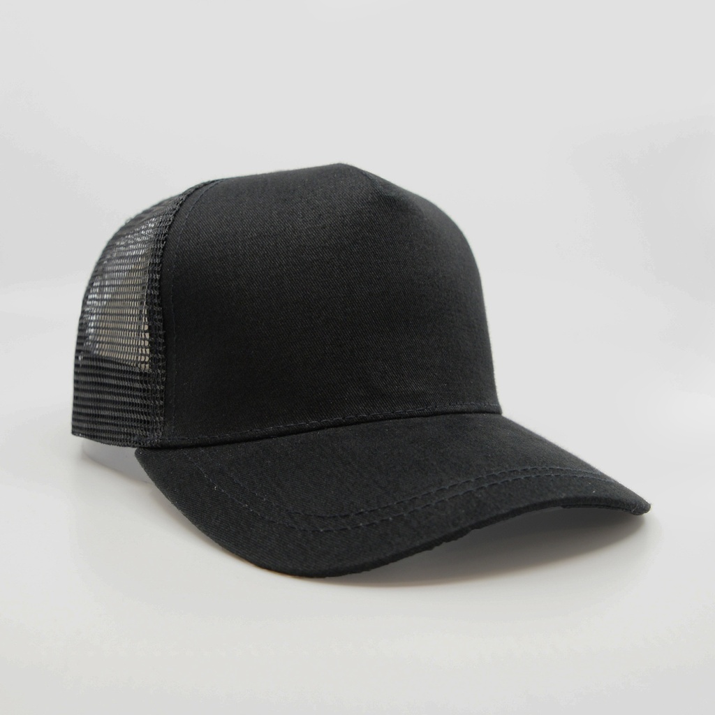 5003 Headwear24 Mac Trucker (Black Black)
