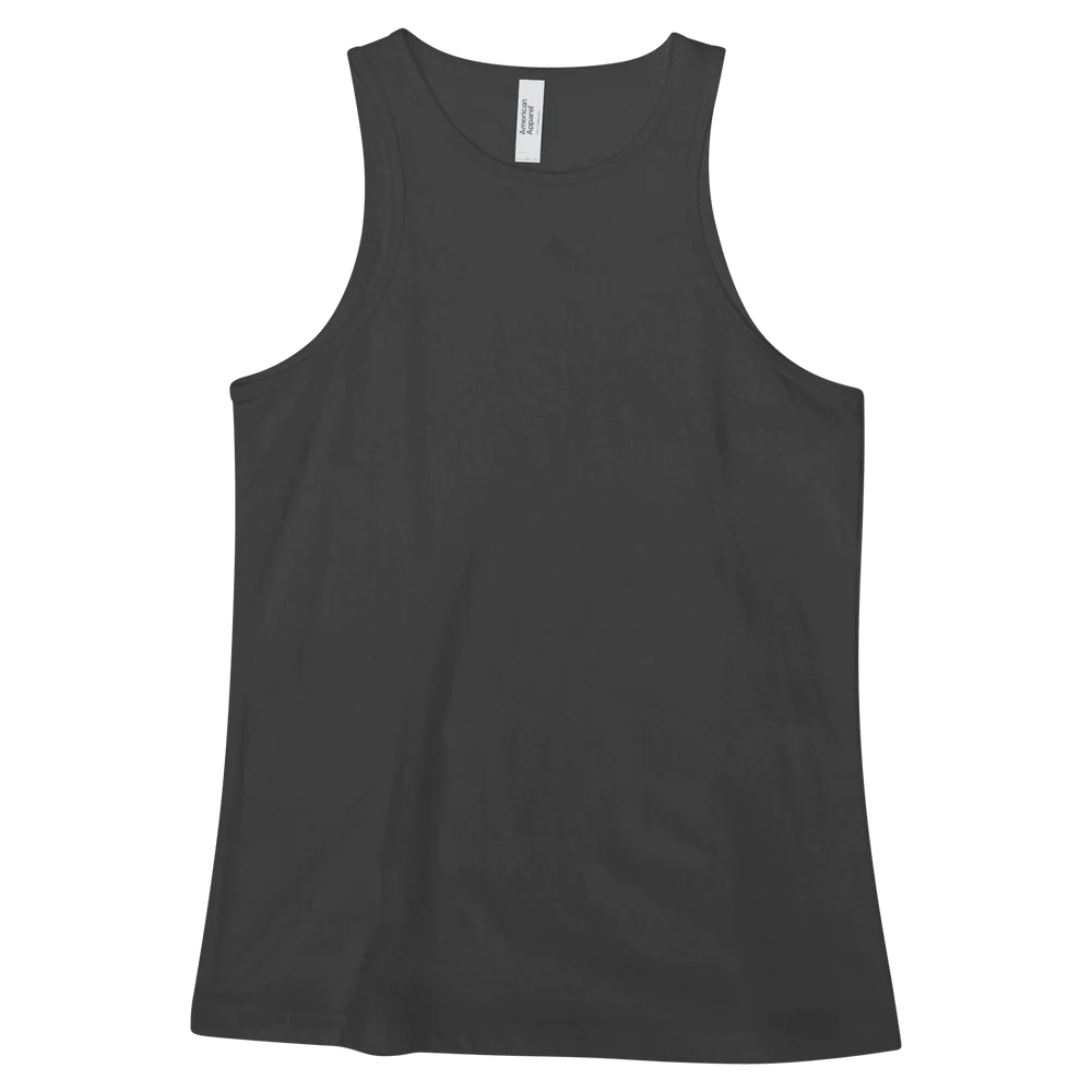 101CVC American Apparel CVC Womens Racerneck Tank (Charcoal Heather, L2XL)