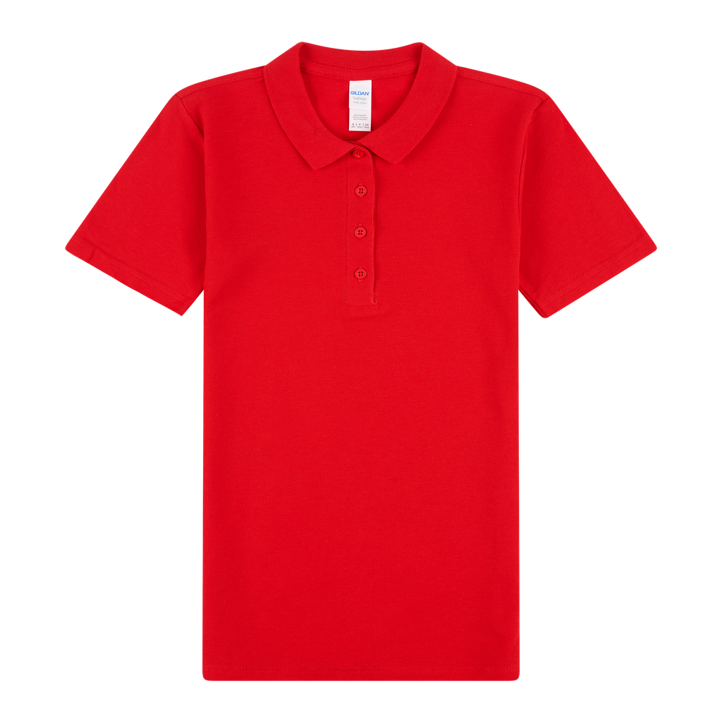 64800L Gildan Softstyle Ladies' Double Pique Polo (Red, L2XL)