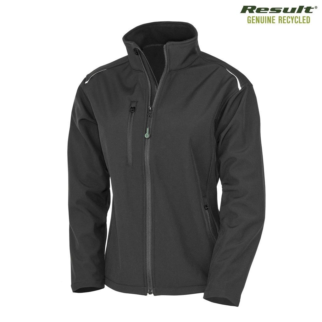 R900F Result Ladies Printable Recycled 3-Layer Softshell Jacket (Black, L2XL)