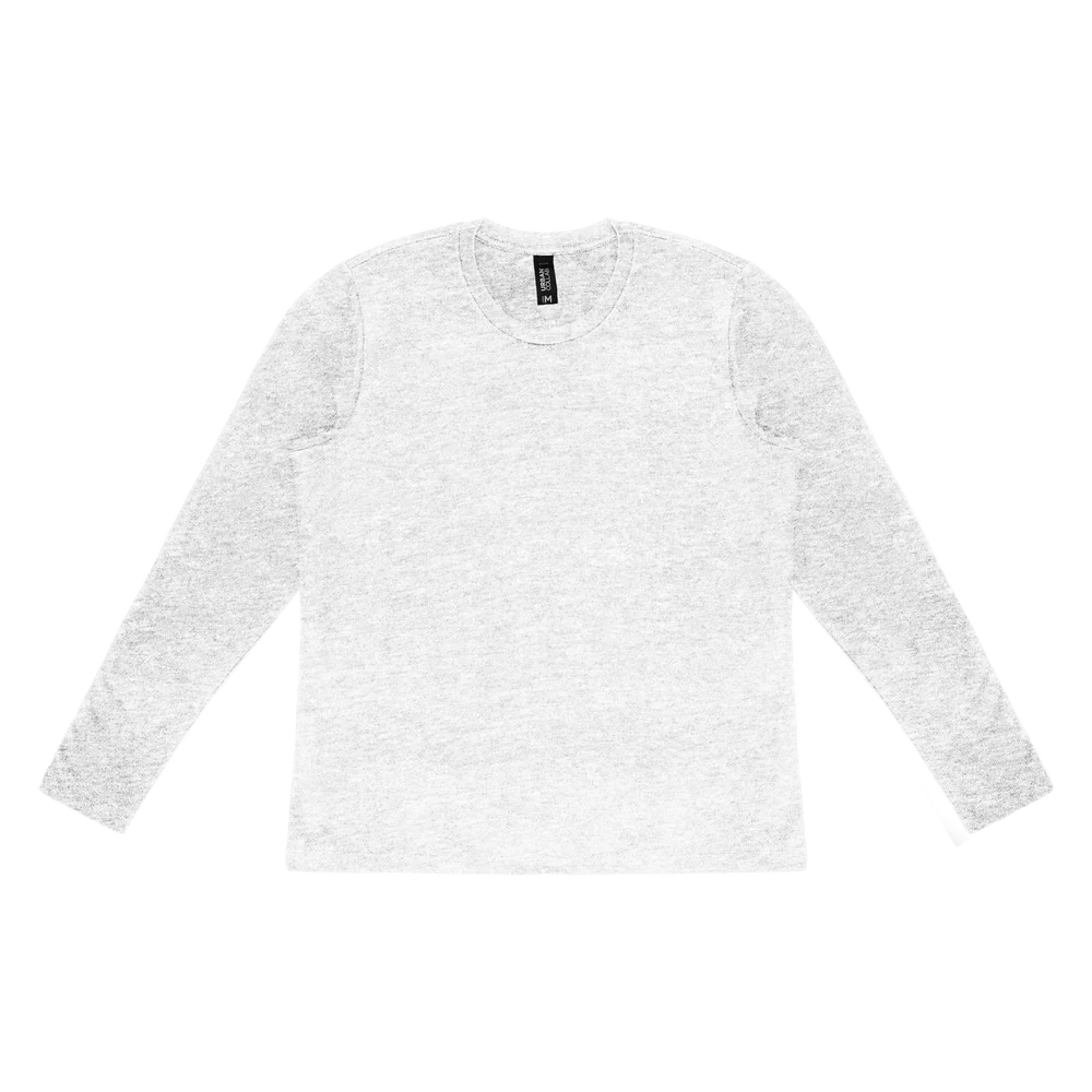 UCLT180L Urban Collab The SET Ladies Long Sleeve Tee (Heather Grey, LXS)