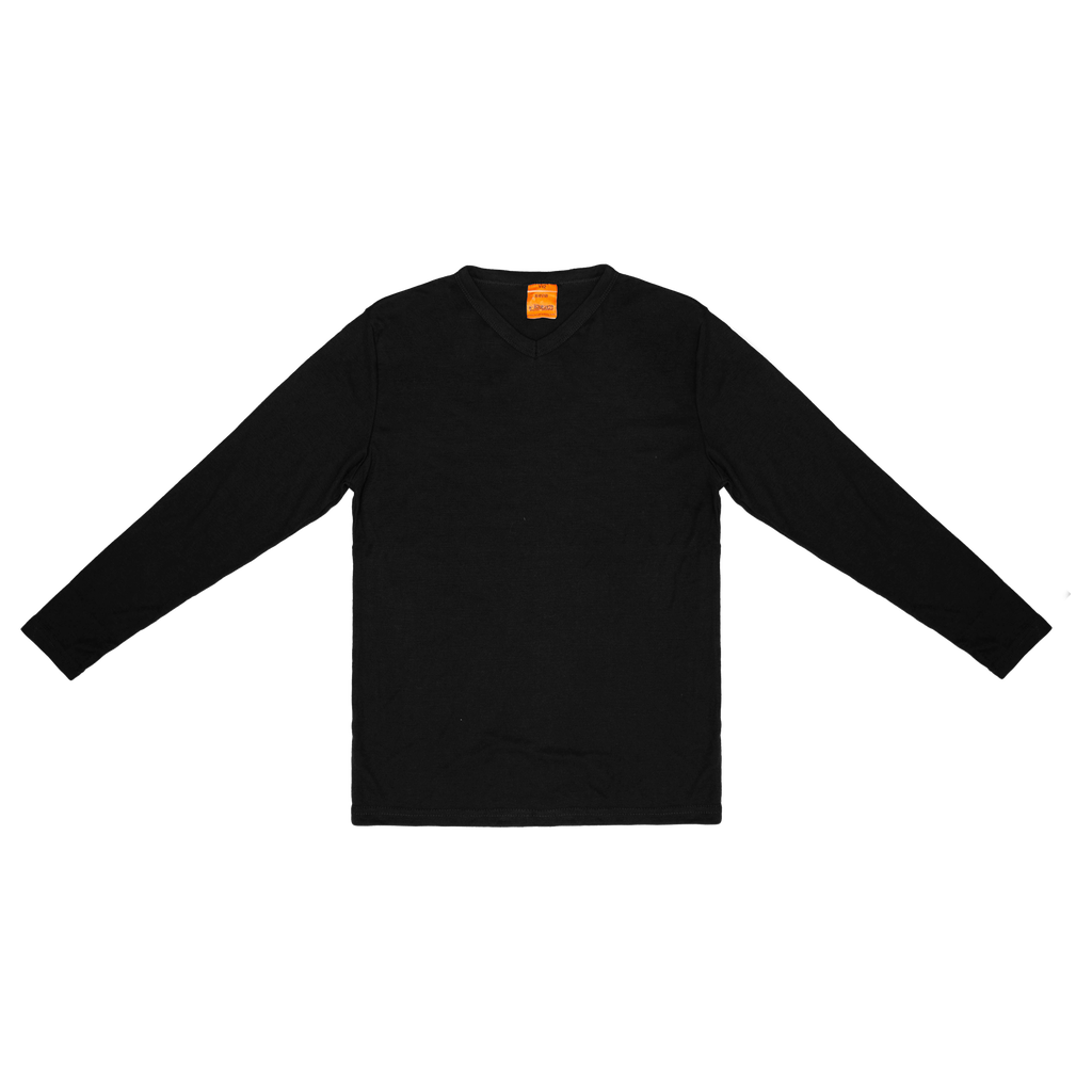 R455B Work-Guard Youth Longsleeve V-Neck Thermal (Black, Y10)