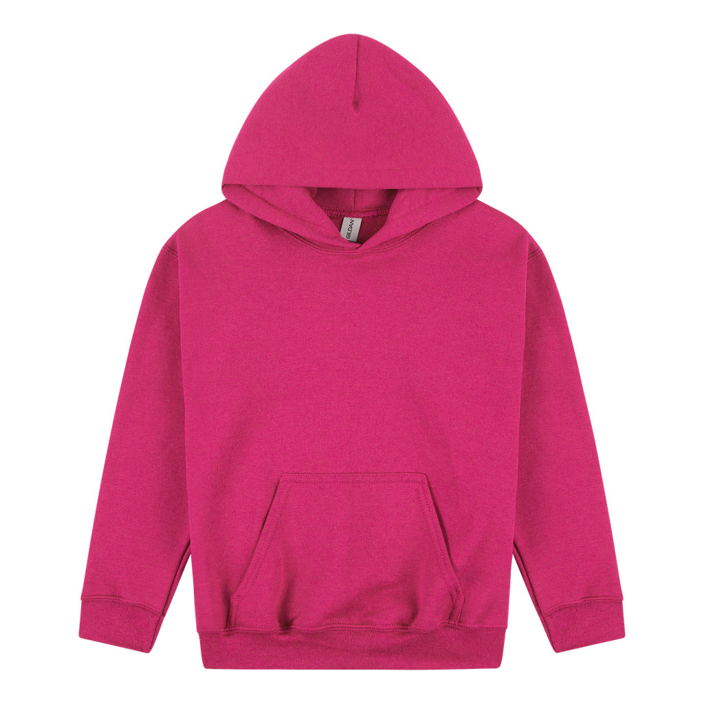 18500B Gildan Heavy Blend Youth Hooded Sweatshirt (Heliconia, YL)